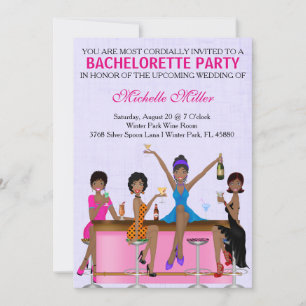 Convite Personalizado Bachelorette Chic Bash