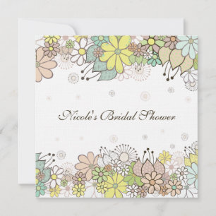 Convite Personalizado Branco Natural do chá de pa