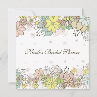Convite Personalizado Branco Natural do chá de pan