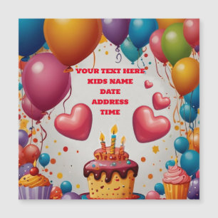 Convite Personalizado Cartão Postal de Aniversário