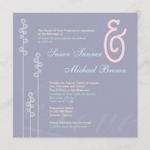 Convite ::personalizado: Casamento Bilíngue Hollyhock & A
