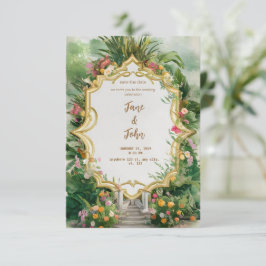 Convite [Personalizado] Casamento de Jardim Moderno Elegan