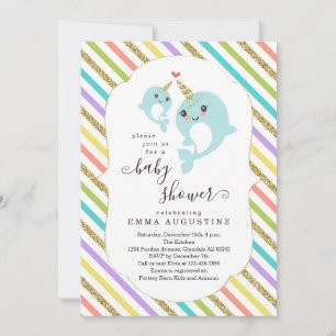 Convite Personalizado Chá de fraldas de Themed Unisex