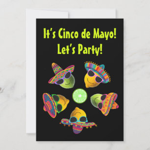 Convite Personalizado Cinco de Mayo Engraçado Limão Lima
