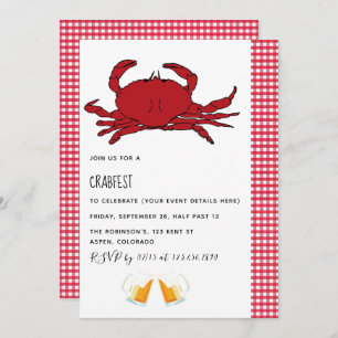 Convite personalizado da Parte Crabfest