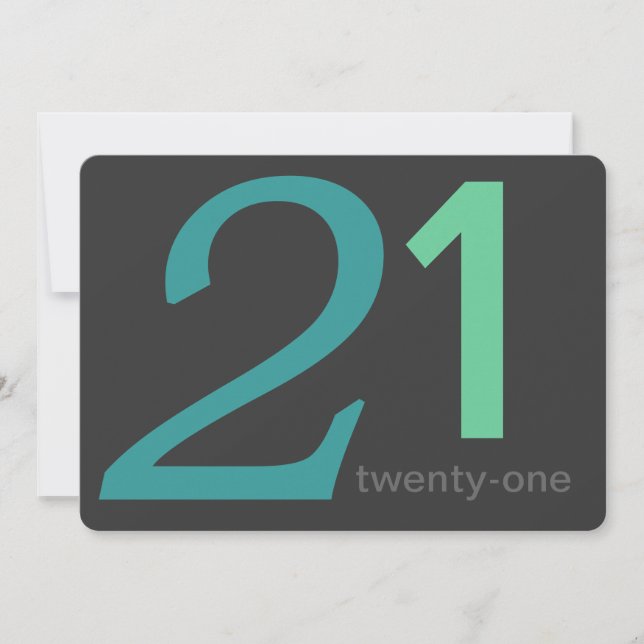 Convite Personalizado de aniversário de 21 anos de (Frente)