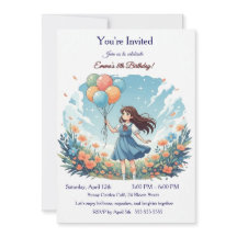 Convite Personalizado de Aniversário de 8 Anos par