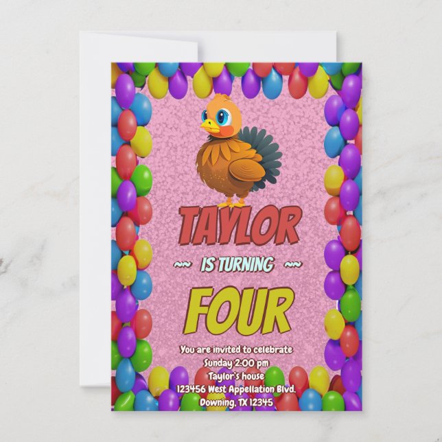 Convite Personalizado de Aniversário de Peru para  (Frente)