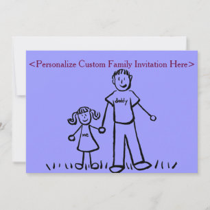 Convite Personalizado De Arte Da Família Padre Da