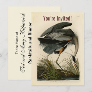 Convite Personalizado De Aves Azuis De Impressão
