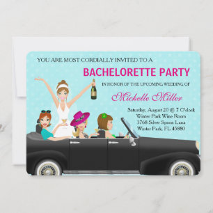 Convite Personalizado de Bachelorette Bash de Chic