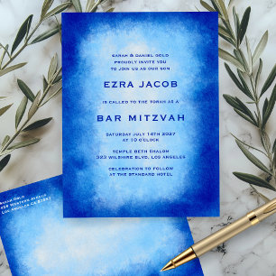 Convite Personalizado de Bar Mitzvah em Aquarela A