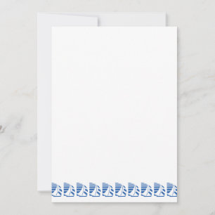 Convite Personalizado de Barcos de Navegação Azu