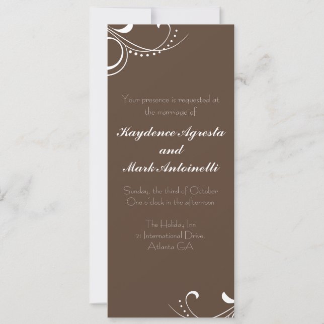 Convite Personalizado De Casamento De Amor Everdur (Frente)