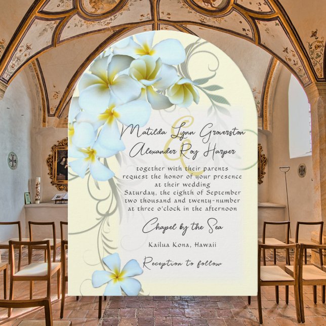 Convite Personalizado De Casamento Plumeria (Criador carregado)