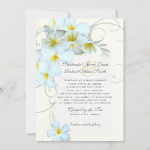 Convite Personalizado De Casamento Plumeria