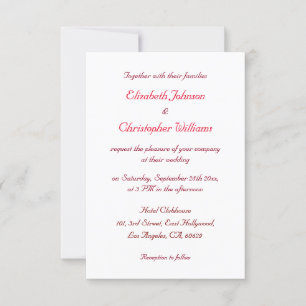 Convite Personalizado De Casamento Simples Elegant