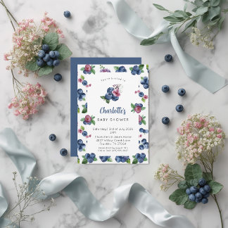 Convite Personalizado de Chá de Bebê Berry Sweet