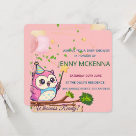 Convite Personalizado de Chá de Bebê, Design de Co