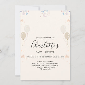 Convite Personalizado de Chá de Bebê Menina