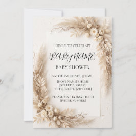 Convite Personalizado de Churrasco de Bebê Boho Ne