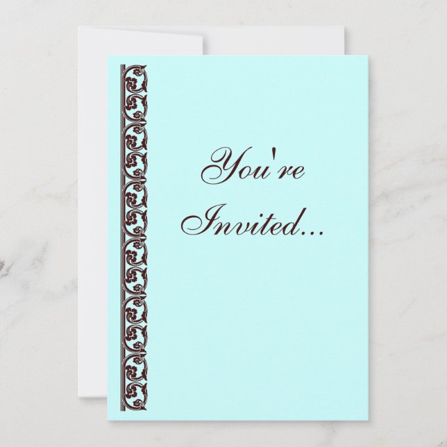 Convite Personalizado de Elemento Medieval Marrom (Frente)