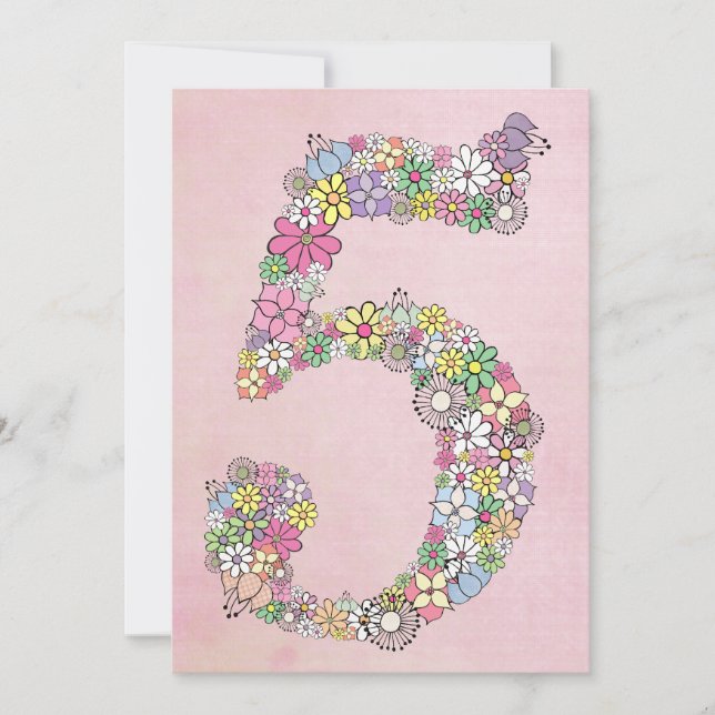 Convite Personalizado de Festa de aniversário de M (Frente)