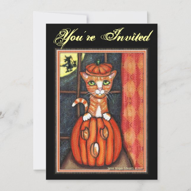 Convite Personalizado de Festa de Halloween (Frente)