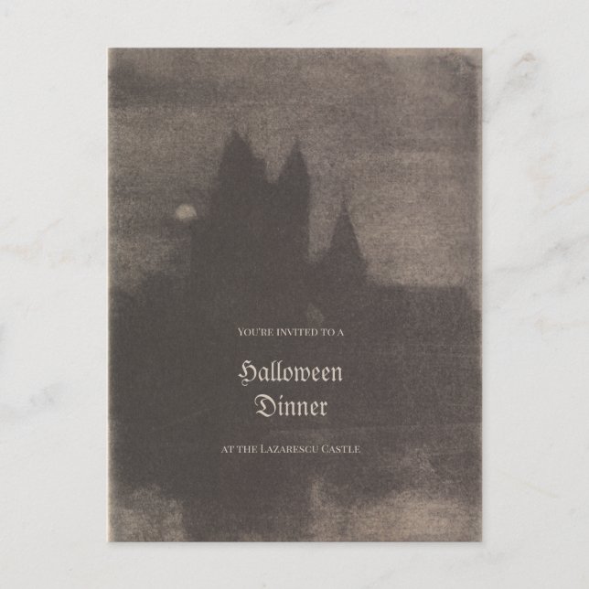 Convite personalizado de festa de Halloween com fo (Frente)