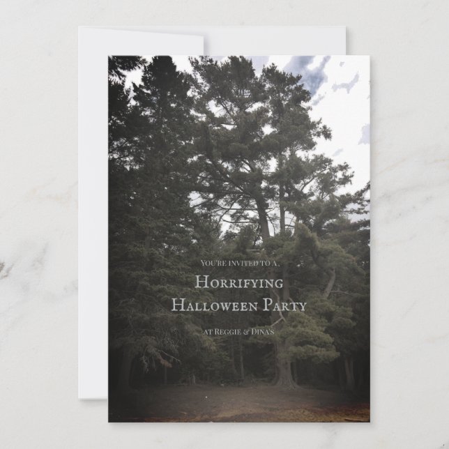 convite personalizado de festa de Halloween vintag (Frente)