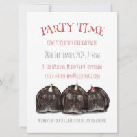 Convite Personalizado de Festa de Hipopótamo