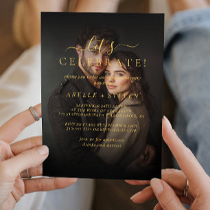 Convite personalizado de fotografia de festa de no