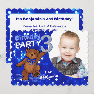 Convite Personalizado De Fotografias Do aniversár
