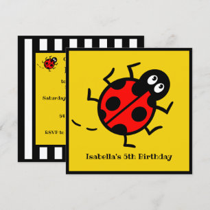 Convite personalizado de padrão Ladybird