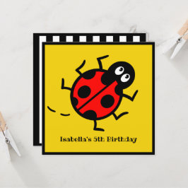 Convite personalizado de padrão Ladybird