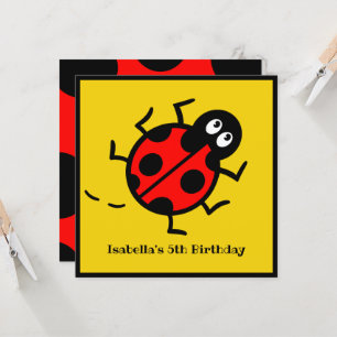 Convite personalizado de padrão Ladybird