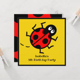 Convite personalizado de padrão Ladybird