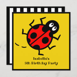 Convite personalizado de padrão Ladybird