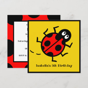 Convite personalizado de padrão Ladybird