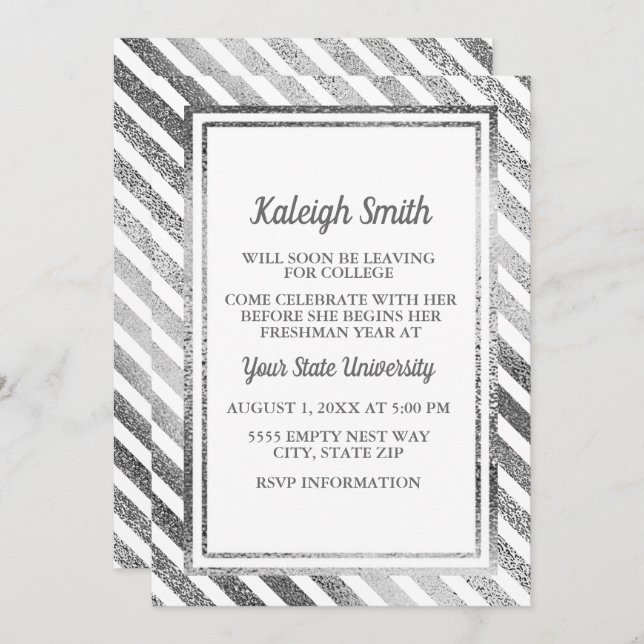 Convite Personalizado de Partes de Tronco da Facul (Frente/Verso)