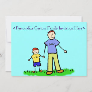 Convite Personalizado de Personagens da Família P