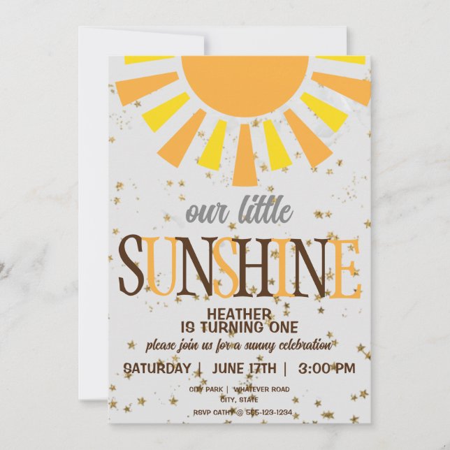 Convite Personalizado de primeiro aniversario (Frente)