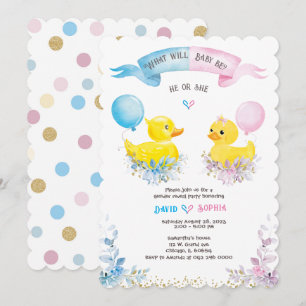 Convite Personalizado de Revelação de Gênero