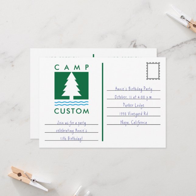 Convite Personalizado do acampamento (Frente/Verso In Situ)