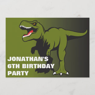 Convite personalizado do aniversário de T-Rex