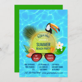 Convite personalizado do Clube Summer Beach Party