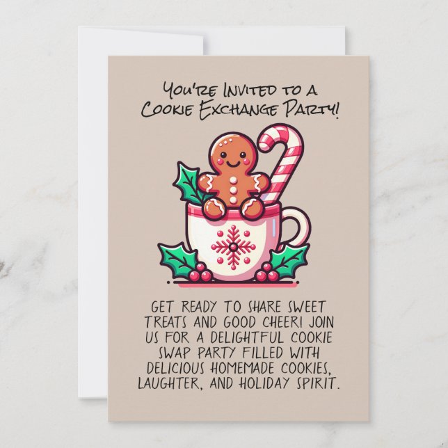 Convite Personalizado do Grupo de Bolachas de Natal Editáv (Frente)