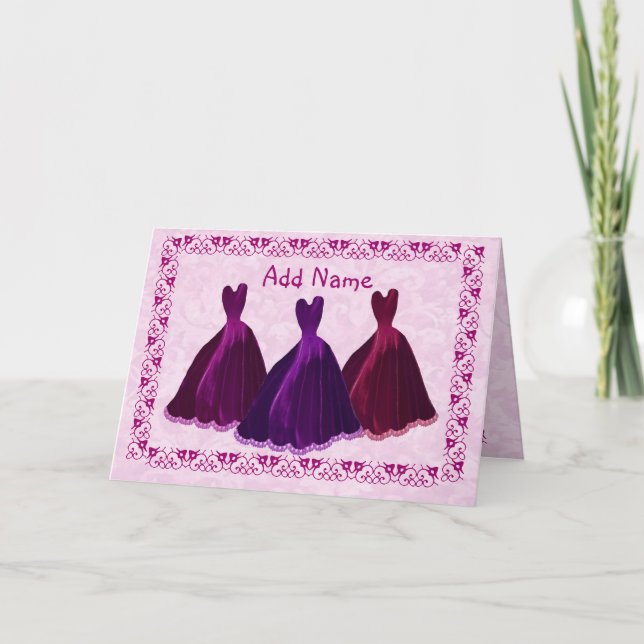 Convite PERSONALIZADO - Donos do Bridesmaid Invitation Pur (Frente)