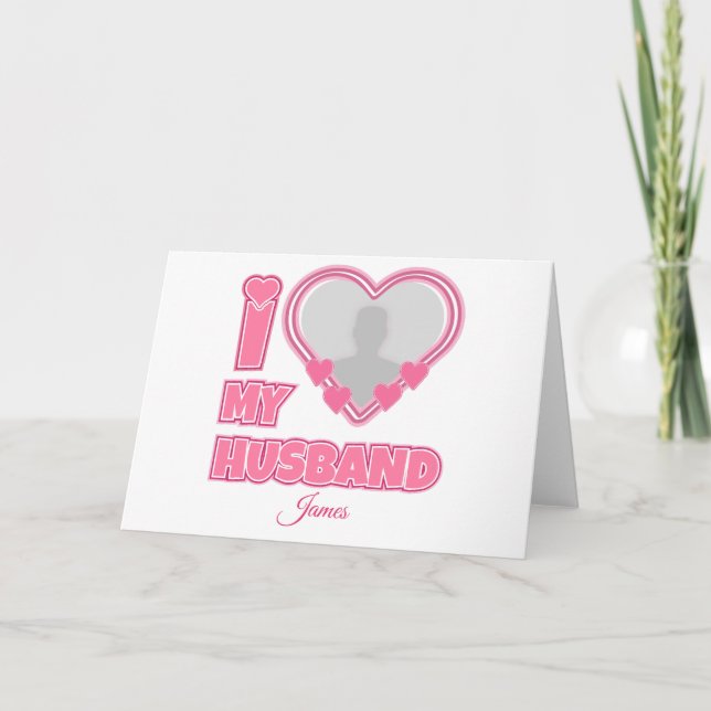 Convite Personalizado Eu Amo Meu Marido - Adicionar Fotogr (Frente)