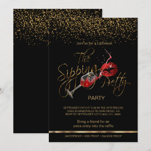 Convite Personalizado - Festa de Lipsense de Vinho e Lábi